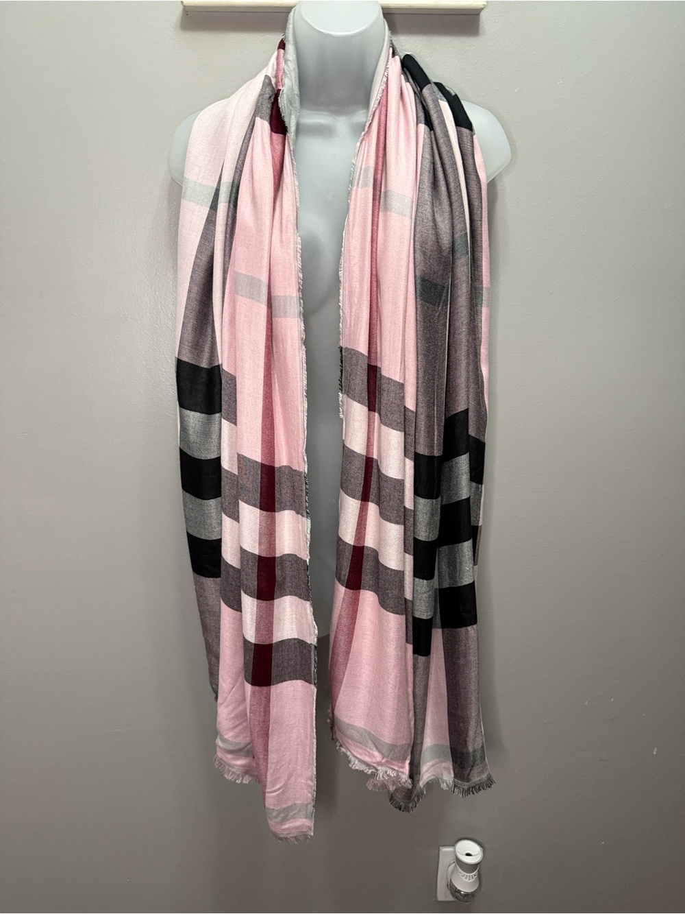 Burberry Cashmere Wide Check Scarf